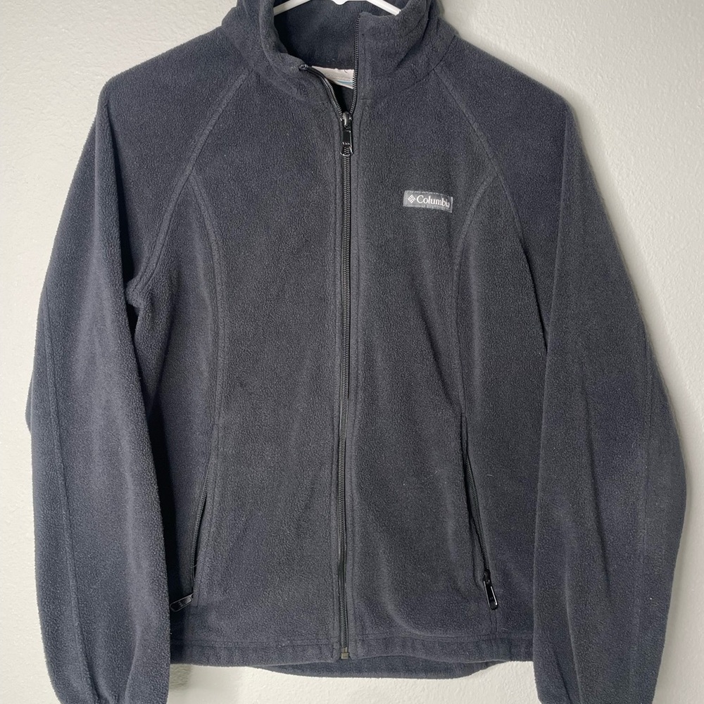Columbia Benton Springs Charcoal Fleece Jacket Size PM Petite